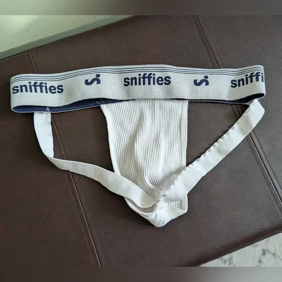Sniffies White Men's Jockstrap - Picture 2 of 3